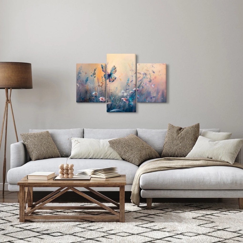 Tablou - Pajiște cu Fluture II (90x60 cm)