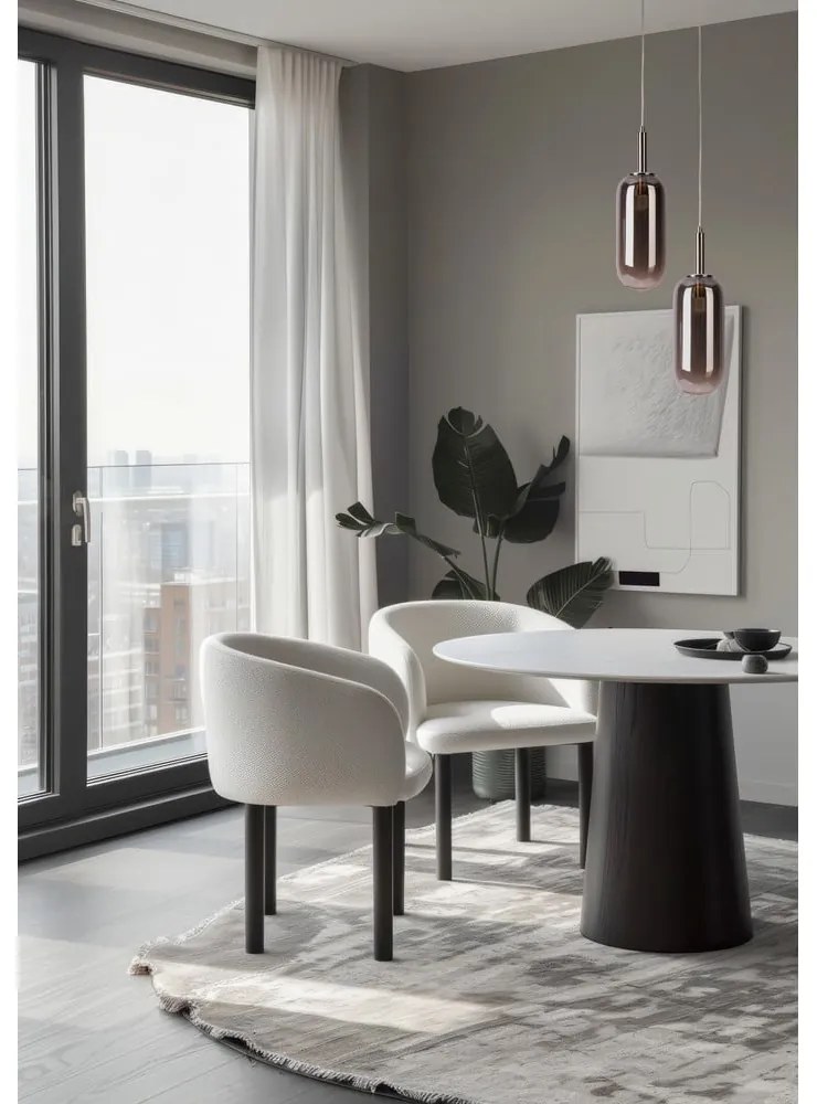 Lustră gri antracit LED cu abajur din sticlă ø 13 cm Fiuggi – Candellux Lighting