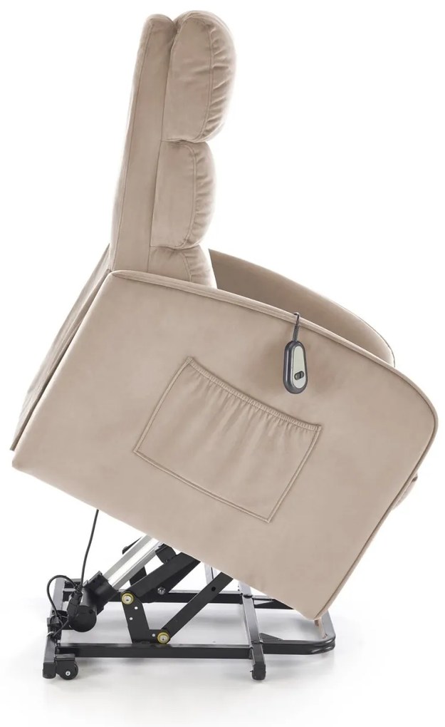 Fotoliu Maroni velvet bej H103 cm