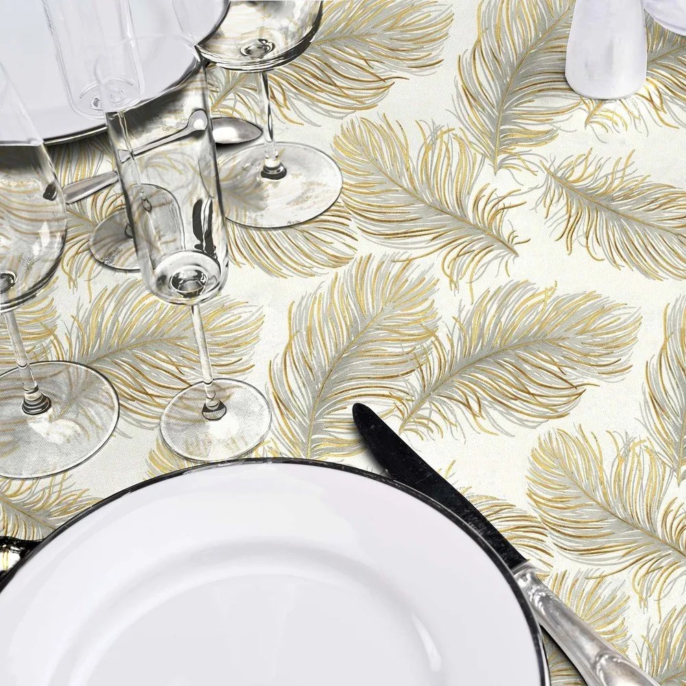 Față de masă lavabilă ø 160 cm Plumina – douceur d'intérieur