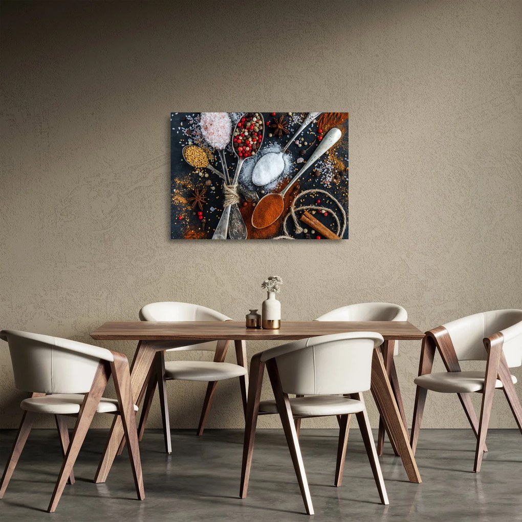 Tablou pe sticlă cu condimente (70x50 cm)