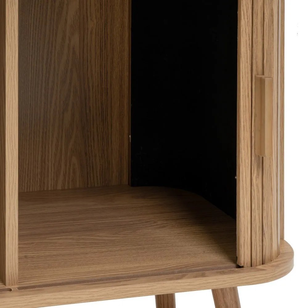 Bibliotecă în culoare naturală cu aspect de lemn de stejar 80x172x40 cm Elia – Casa Selección