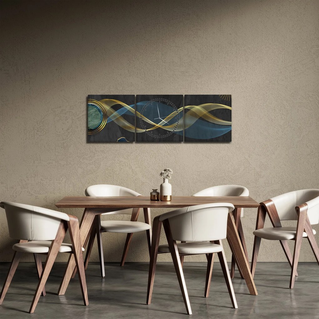 Tablou - Abstract (cu ceas) (90x30 cm)