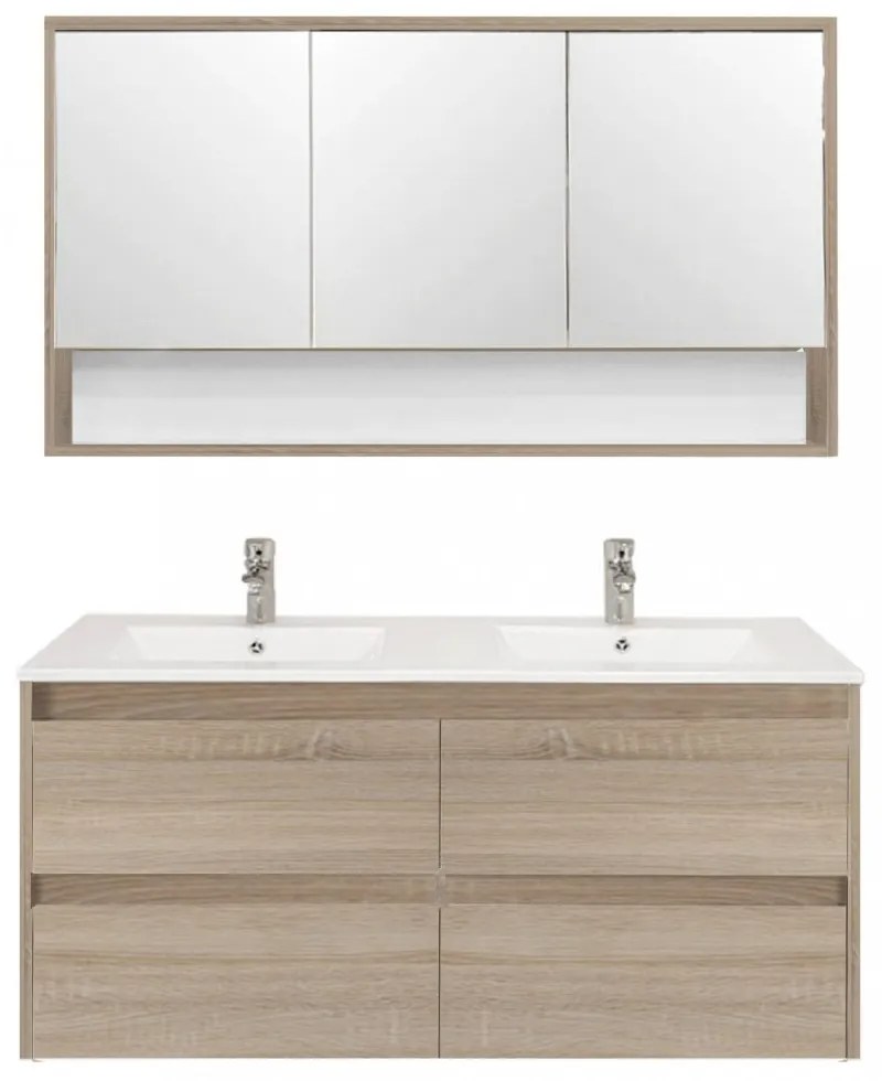 Mobilier complet de baie Porto 120 în culoarea stejarului Sonoma