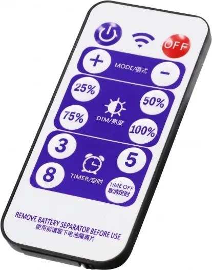 LED Stm ghirlandă decorativă solară 10xE27/3V USB 2400 mAh 10,62 m IP65 neagră + telecomandă
