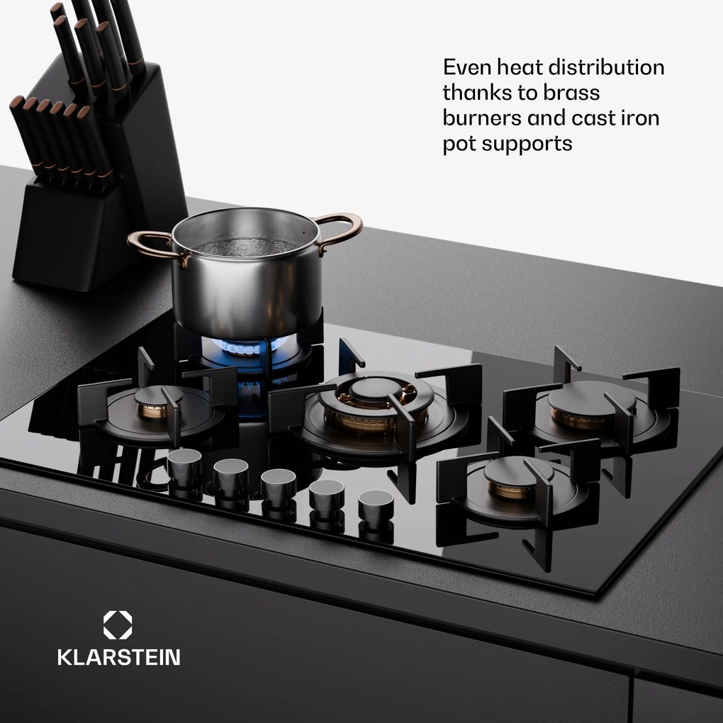 Klarstein Goldflame 5, plita pe gaz, 5 arzătoare