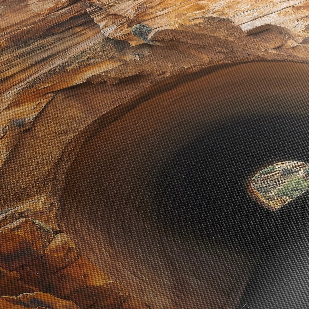 Tablou - tunel în stâncă (cu ceas) (90x30 cm)