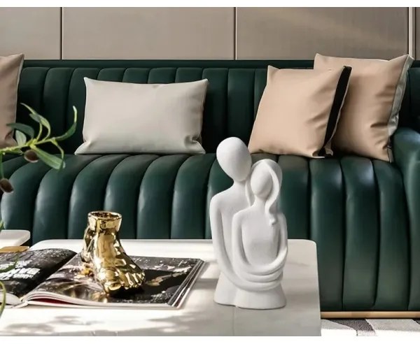 Decorațiune ceramică pentru masă, albă, 21x8,5x10 cm