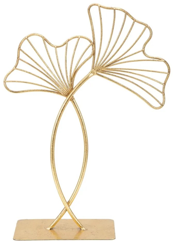 Decorațiune Mauro Ferretti Leaf Glam, înălțime 35 cm, auriu
