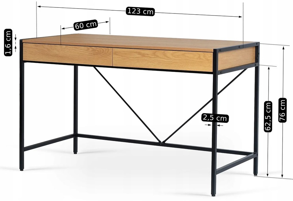 JAKS Birou maro Ally 123 cm