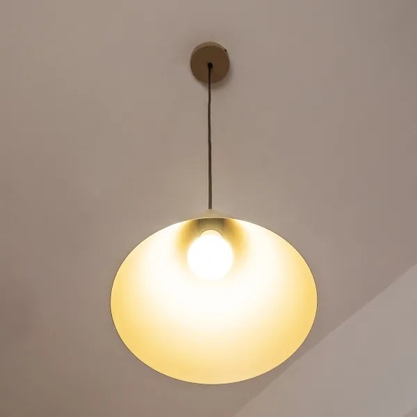Lustră suspendată pe cablu ETNA II, 1xE27/15W/230V, diametru 25 cm, bej