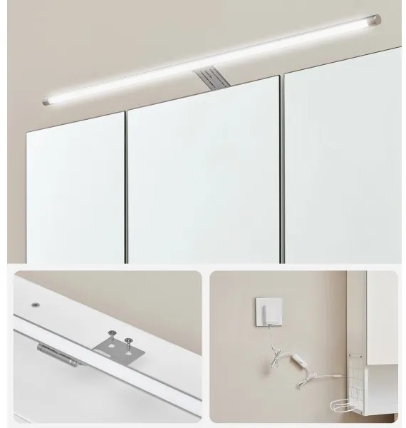 Dulap de baie cu oglindă SKY, alb