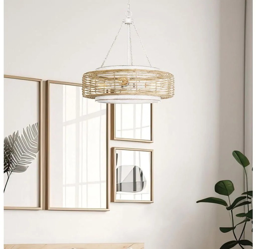 Quoizel QZ-WAYLON-4P-AWH - Lustră cu lanț WAYLON, 4x E27/60W/230V, Ø 50,4 cm