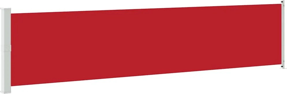 vidaXL Copertină laterală retractabilă de terasă, roșu, 140x600 cm