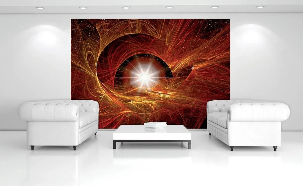 Fototapet - Abstract auriu Supernova (254x184 cm), în 8 de alte dimensiuni noi