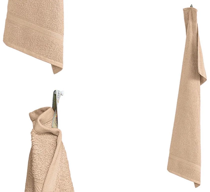 1x prosop de baie CLARYSSE ELEGANCE 70x140 cm + 1x prosop CLARYSSE 60x110 cm 100% bumbac, culoare nisipiu