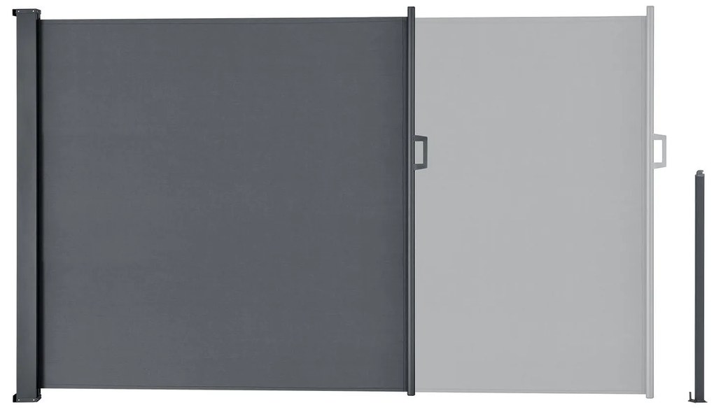 Perete lateral „Dubai” 300 x 160 cm gri închis