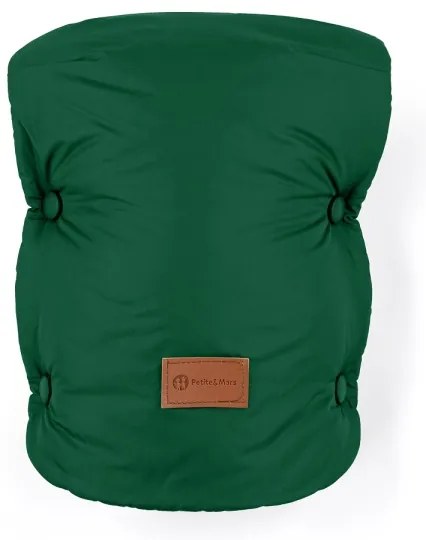 PETITE&MARS - Set sac de iarnă 3în1 JIBOT + mânuși cărucior verde