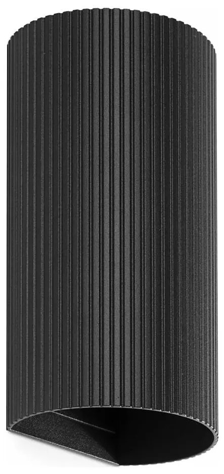 Aplică FARO 40543 SOLE 2xGU10/8W/230V negru canelat rotund