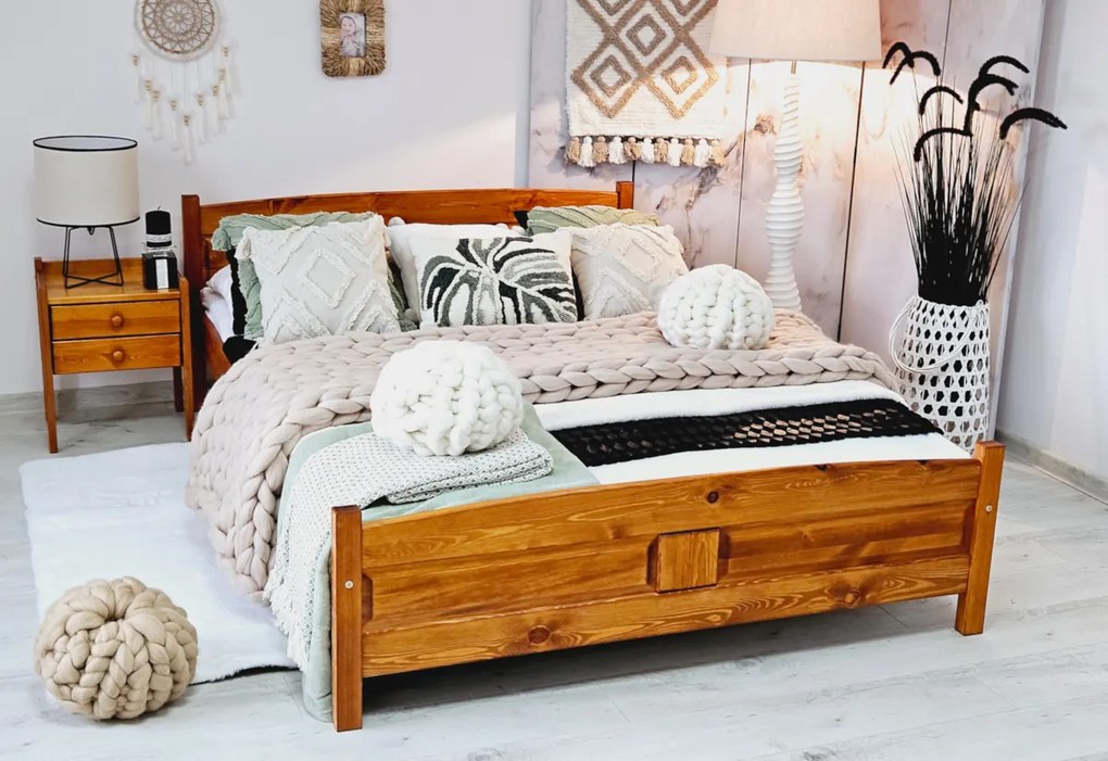 Expedo Pat înalt ANGEL + somieră GRATIS, 90x200cm, nuc-lac