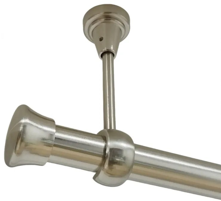 Galerie fara inele tavan fulda 25 mm inox (Alege marime: 140 cm)