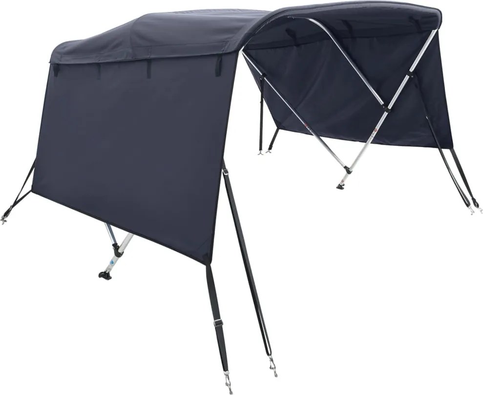 vidaXL Parasolar Bimini 3 arcuri pereți laterali, 183x(185-198)x137 cm