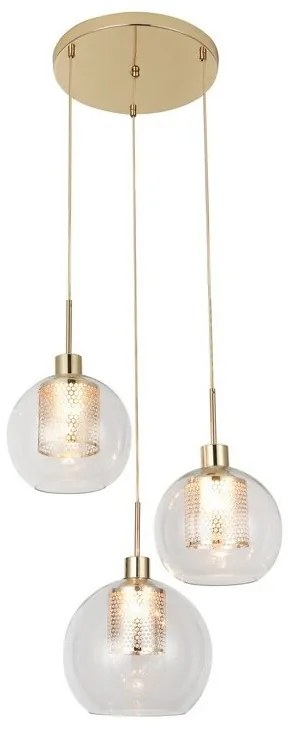 Lustra moderna cu 3 pendule din sticla Philana 6496 RX