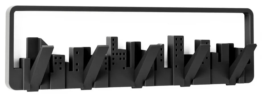 Cuier de perete negru din plastic Skyline – Umbra