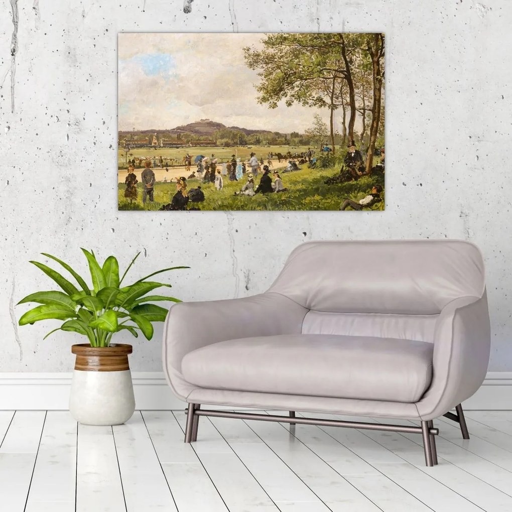 Tablou - French 19th Century, Race Course at Longchamps, reproducere (90x60 cm)