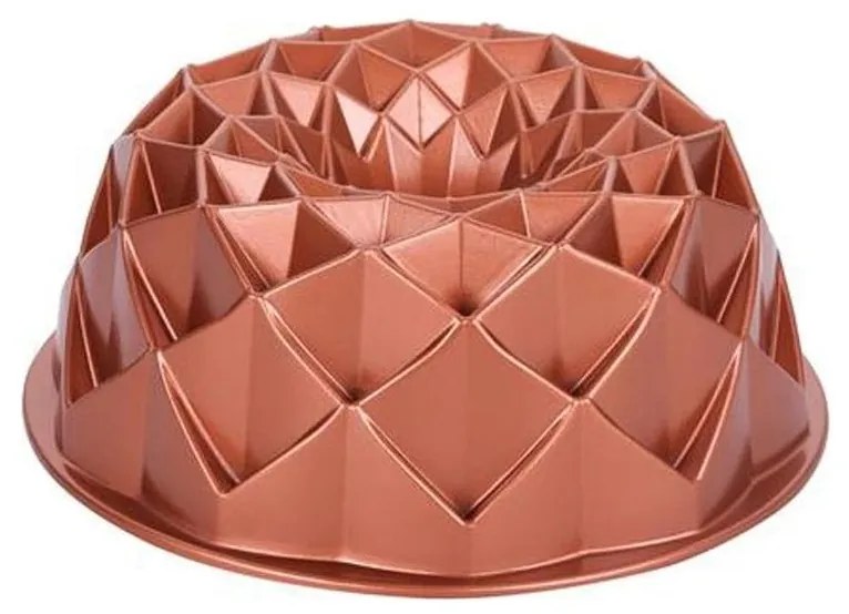 Formă KITCHISIMO pentru guguluf, 24 cm, model diamant, cupru