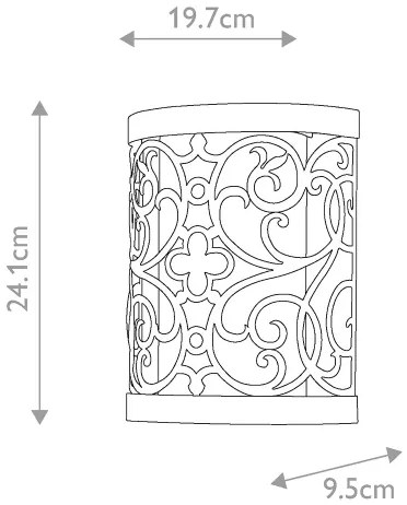 Aplică Feiss FE-ARABESQUE1 ARABESQUE 1xE14/60W/230V