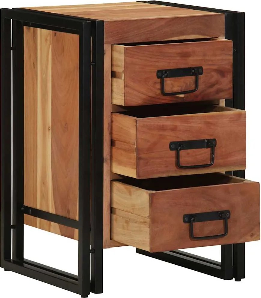 vidaXL Dulap de noapte Maro 40 x 40 x 59 cm Lemn Solid de Acacia