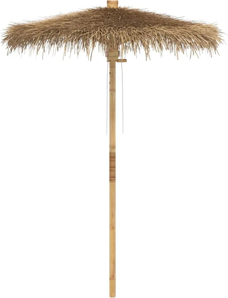 vidaXL Umbrelă Tiki cu baldachin din frunze de banană 150 cm bambus