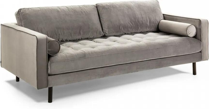 Canapea gri din catifea 180 cm Bogart La Forma