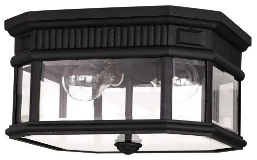 Plafonieră de exterior Feiss FE-COTSLN-F-BK COTSWOLD LANE 2xE27/60W/230V IP44