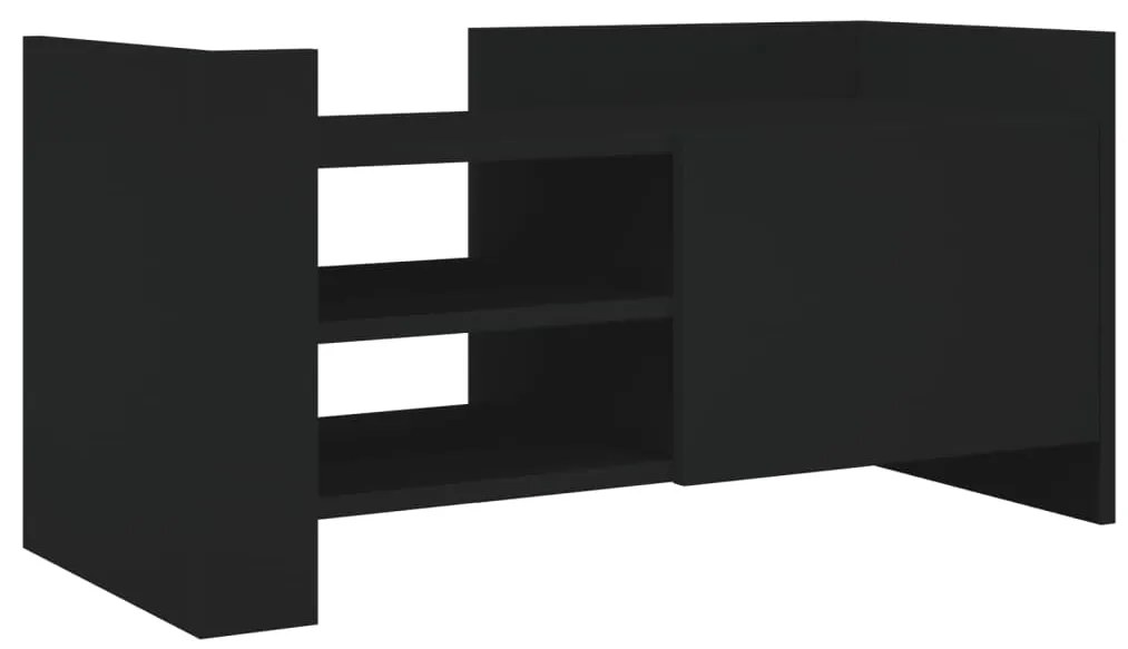 848368 vidaXL Comodă TV, negru, 80x35x40 cm, lemn prelucrat