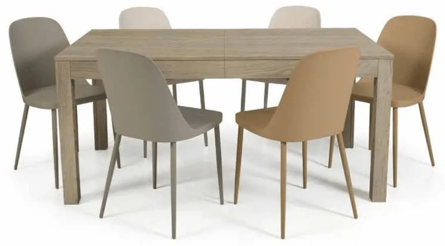 MASA FAMIGLIA EXTENSIBILA - LEMN NATUR - 180 cm / 90 cm / 77 cm