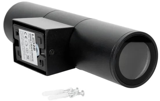 Aplică de exterior 2xGU10/35W/230V IP54 negru rotund