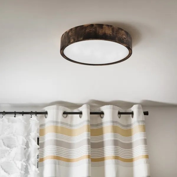 Brilagi - Plafonieră LED CARVALHO SMOKEY LED/36W/230V, finisaj stejar, diametru 37,5 cm