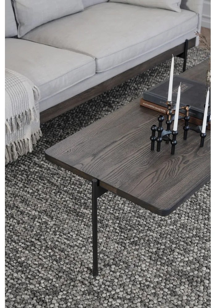 Măsuță de cafea din lemn de frasin Rowico Shelton, 145 x 60 cm, maro