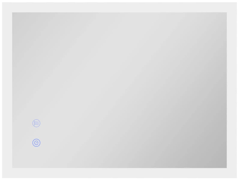 Kleankin Oglinda LED, Oglinda de Machiaj de Perete cu 3 Lumini, 800x600mm, Tactilă, Anti-Ceță, Montare Orizontală/Verticală | Aosom Romania