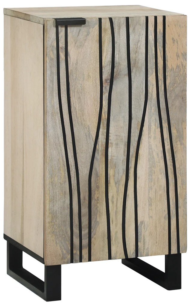 vidaXL Bufet Alb 40 x 33 x 75 cm Lemn masiv de mango