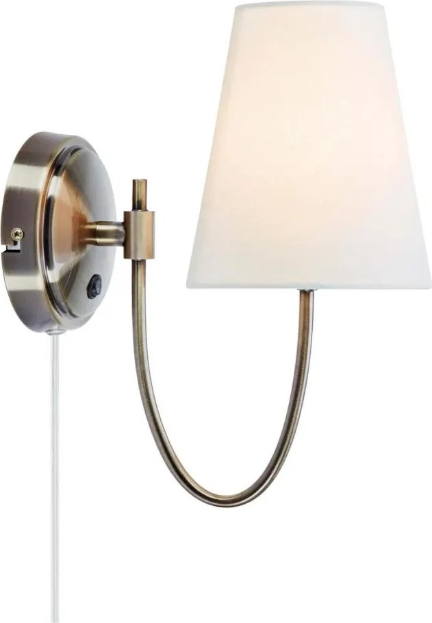 Markslöjd 108908 - Aplică de perete AMAR 1xE14/40W/230V albă/alamă