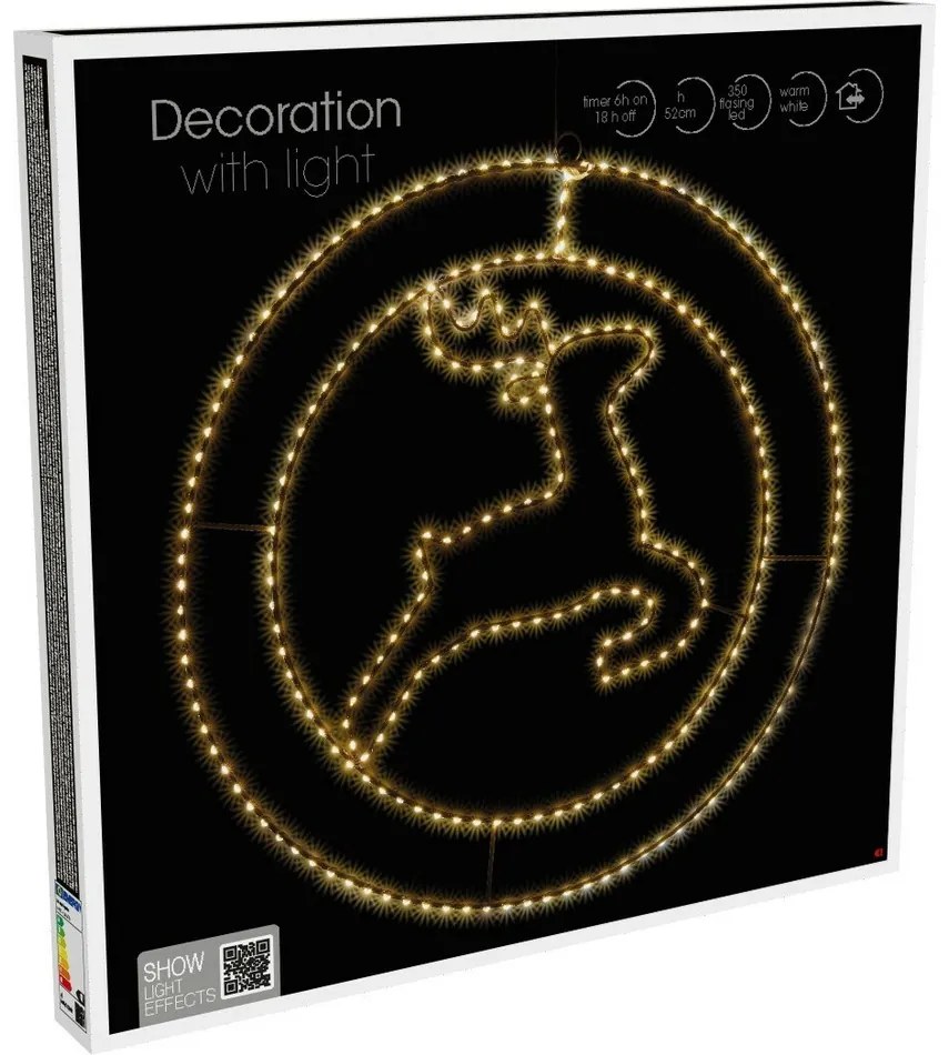 Crăciun Trinket Reindeer 257 LED, 52 cm