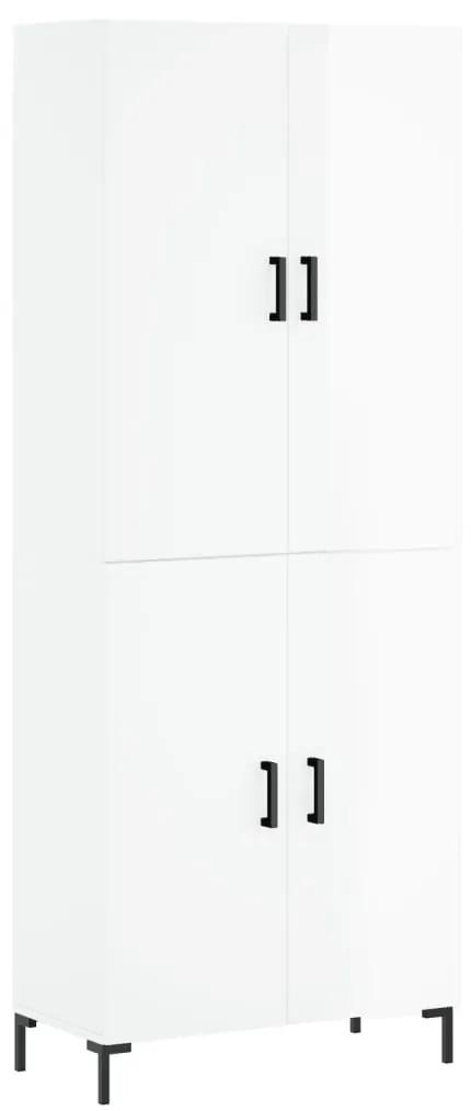 3195677 vidaXL Dulap înalt, alb extralucios, 69,5x34x180 cm, lemn compozit