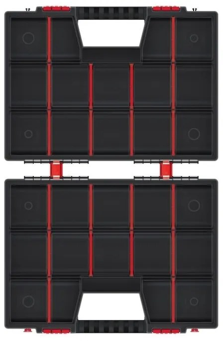 Organizator cu două case 39 × 29 × 13 cm, negru