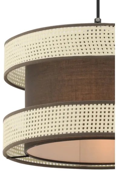 Lustră suspendată HALO pe cablu 1xE27/60W/230V, maro/crem