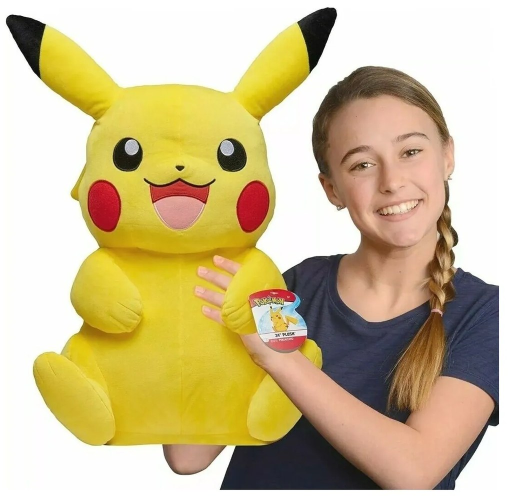 Pluș Pokémon Pikachu, 60 cm