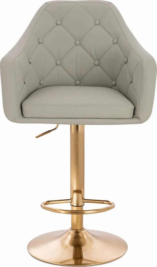 HR831W Scaun Culoare in Piele Ecologica Premium Soft cu Bază Aurie