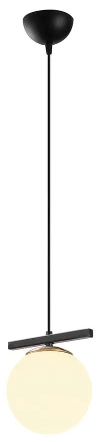 Lustră albă/neagră cu abajur din sticlă ø 15 cm Üzüm – Opviq lights